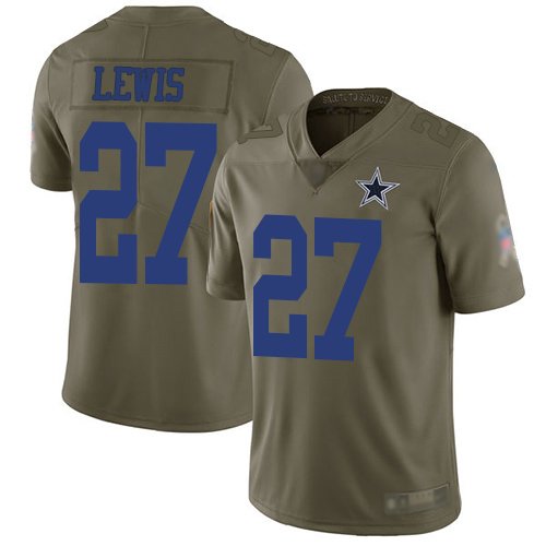 Men Dallas Cowboys Limited Olive Jourdan Lewis #27 2017 Salute to Service NFL Jersey